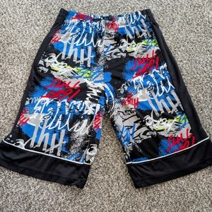 Pro Player Kids Graphic Shorts - Black, Blue, and Red